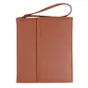 Factory Customised Travel document bag Leather Three Fold File Folder with pen holder