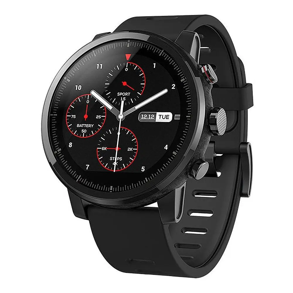 

Original Global Version Xiaomi Huami Amazfit Smart Watch Stratos 2 Heart Rate Monitor 5ATM Waterproof, Black