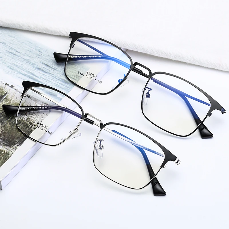 

Business Semi Rimless Half Frame Half Rim High Quality Optical Glasses Retro