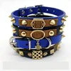 PU Leather Ornaments Nail Rivets Pet Collar And Leash