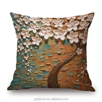 Factory Direct Sales Creative Tree Design Printed Blank Cushion