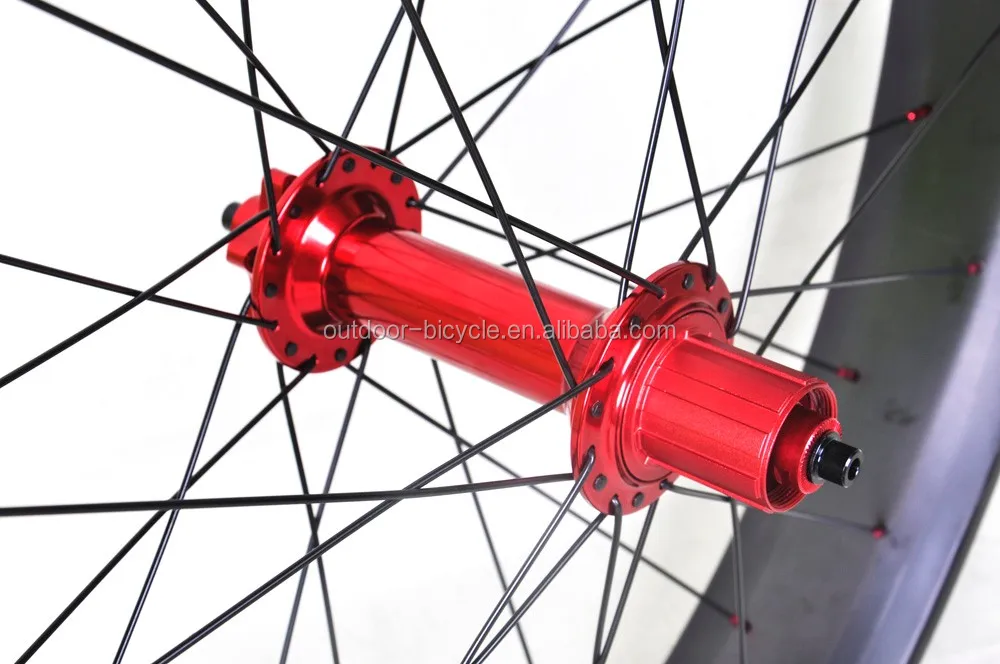 Clearance 2017 chinese Baolijia full Toray carbon fiber fat wheel 700c 26er clincher carbon or tubular bicycle wheel with Chosen red hub 4