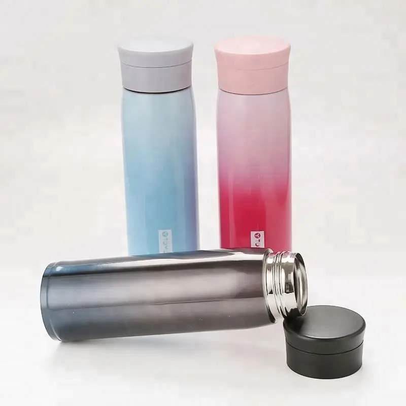 

Wholesale gradient color 600ML stainless steel insulated bottle, Red blue black