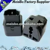 Universal IEC male female 3 pin square socket pipe plug