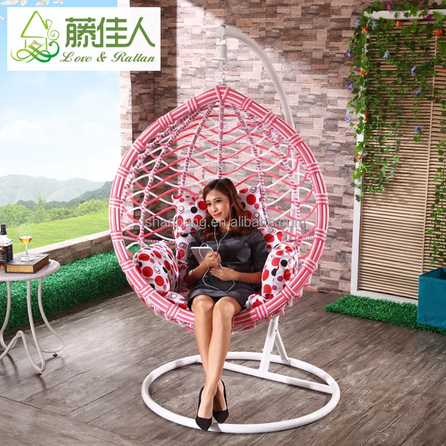 New Pink White Indoor Outdoor Patio Garden Living Room Bedroom Rattan Wicker Hanging Egg Basket Swing Chair Buy Hanging Chair Swing Chair Rattan