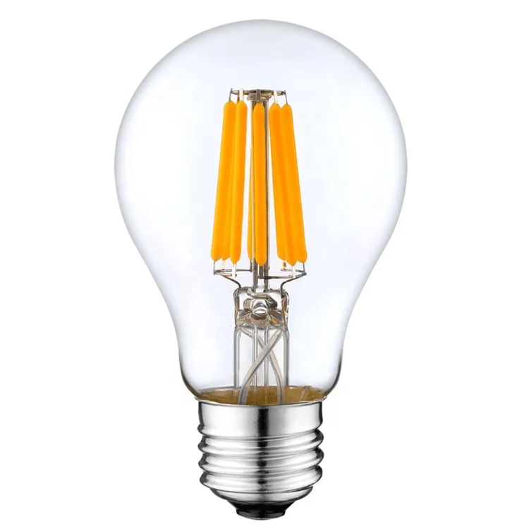 Low Energy Saving Super Brightest Dimmable Edison LED Bulb 6W Vintage LED Filament Light Bulb Antique Clear Glass