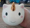 new hot-selling 520ml 3D cartoon smiling and shy expression style unicorn porcelain cup