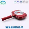 Chinese red aluminium double grill pan, marble non-stick coating egg double fry pan