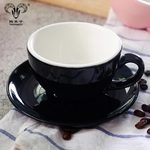 Image of Custom Design Printed Ceramic Porcelain Espresso Cups With Saucers Sets