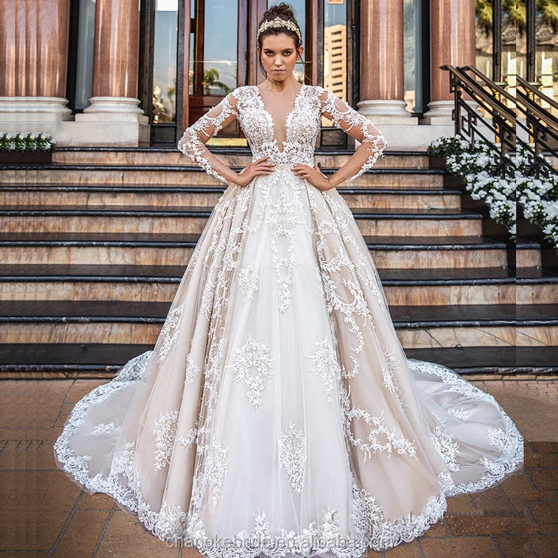 blush wedding gowns 2018