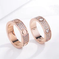 

Fashion Jewelry 316L Stainless Steel rings18K gold plated Gold screw love Rings Fine Jewelry