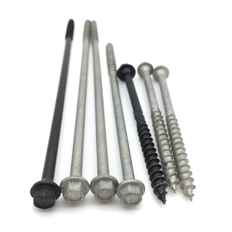 Hex Flange Head 4" 8" 10" 12" 14" Sleeper Fastener Timber And Landscape