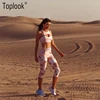 Toplook 3D Printing Yoga Set Sext Fitness Clothing Women High Waisted Leggings Capris Workout Clothing Customization S129