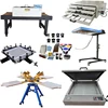 complete DIY print 4 color 4 station t-shirt screen printing machine with tunnel dryer and all kits