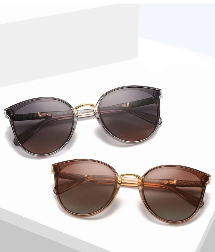 

DLL1960 Wholesale Polarized Metal Women Fashion Sunglasses oculos de sol