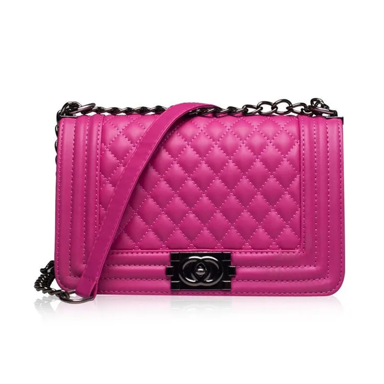 

New Elegant Women Quilted PU Leather Crossbody Chain Lady Shoulder Bag