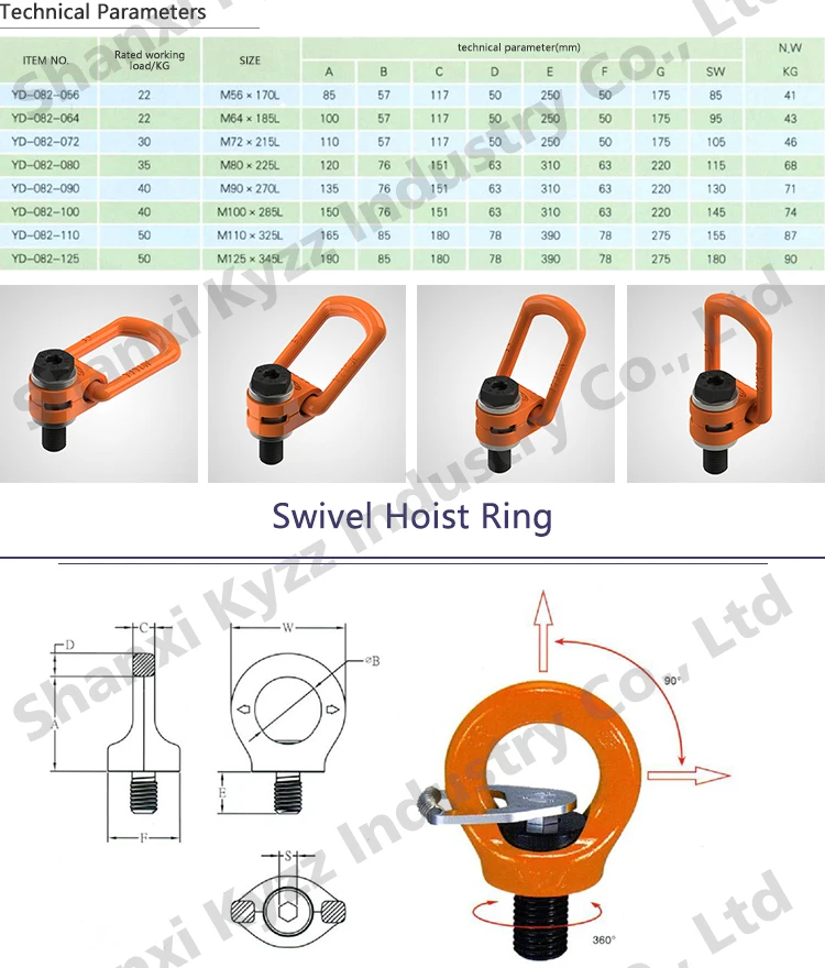 Swivel Shackle Eye Bolts Hoist Lifting Ring Stainless Steel Lifting
