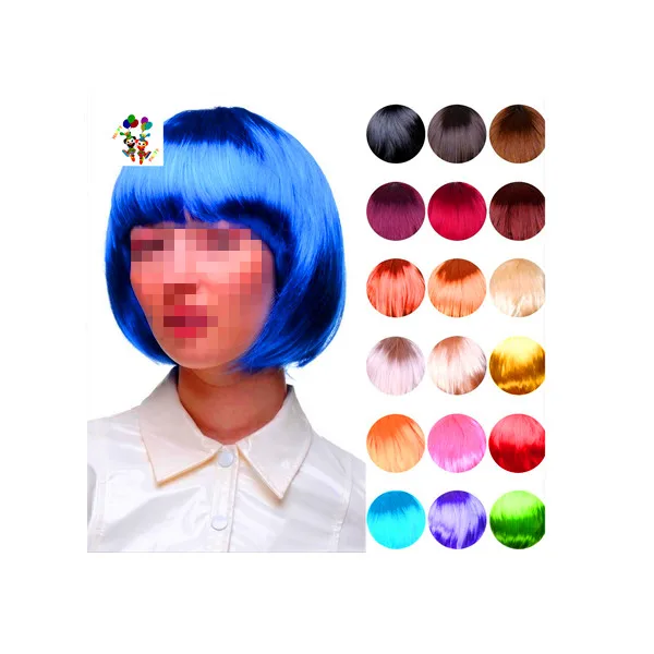 

Cheap Colors Party Fancy Dress Synthetic Bob Wigs HPC-0006