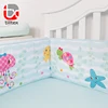 Ocean theme printed blue color baby bed bumper baby crib liner