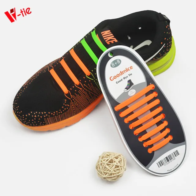 

New ideas of promotional gifts 12 colors colorful Practical Unisex Type Silicone laces shoes accessory, Red/black/blue/green/white/purple/orange