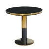 2019 New Released Marble Pattern Glass Top wire dinning Table for kitchen
