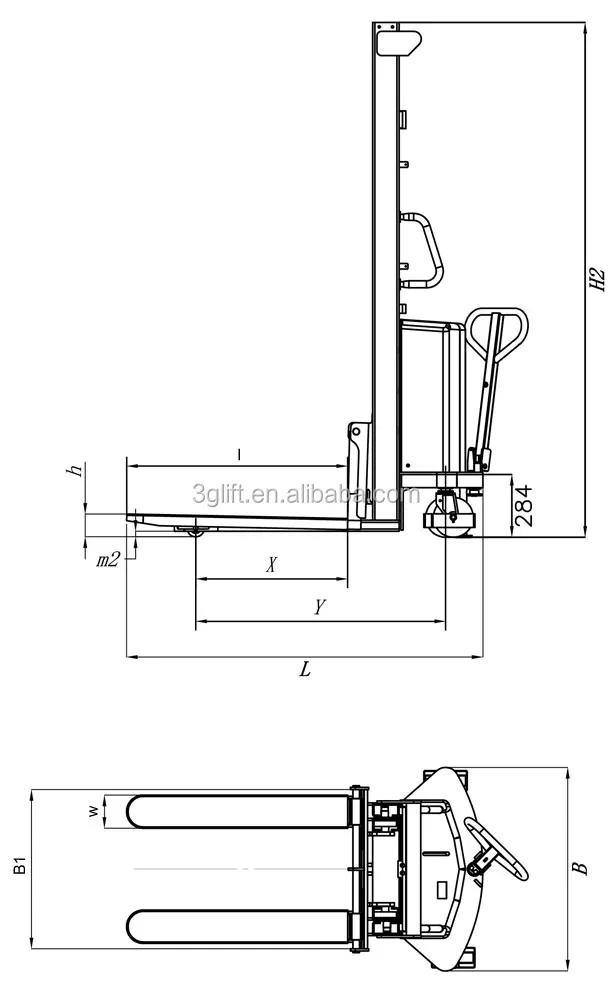 Hanmoke Car Stacker Lift Semi Electric Stacker Price With Good Quality