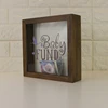 High quality custom white money bank shadow box coin display frames with glass wooden box coins frame