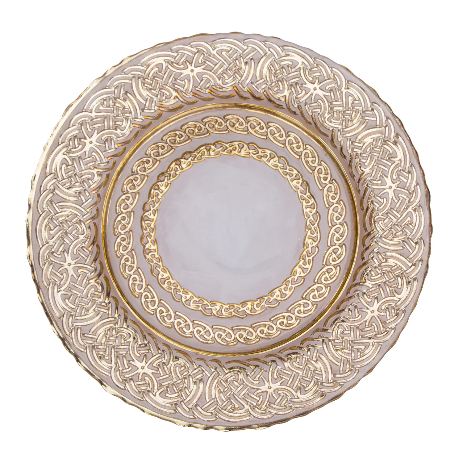 Elegant Glass Fancy Rim Dinner Under Plate Set For Wedding Buy Glass