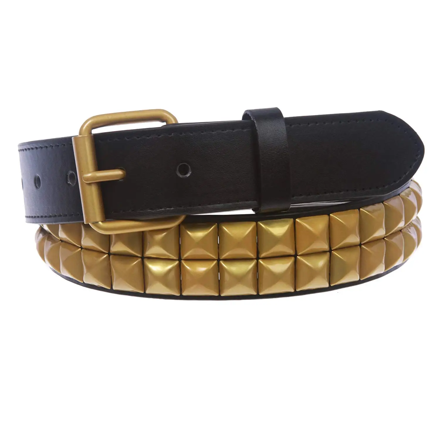 MONIQUE Women Cowhide Full Grain Leather Distressed Casual Snap On 1.5 Belt