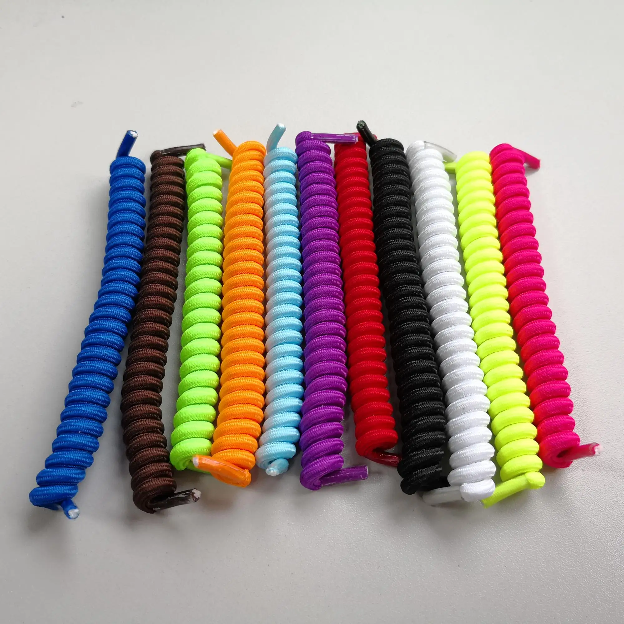 Round Polyester Curly Shoelaces Buy Curly Elastic Cord,No Tie