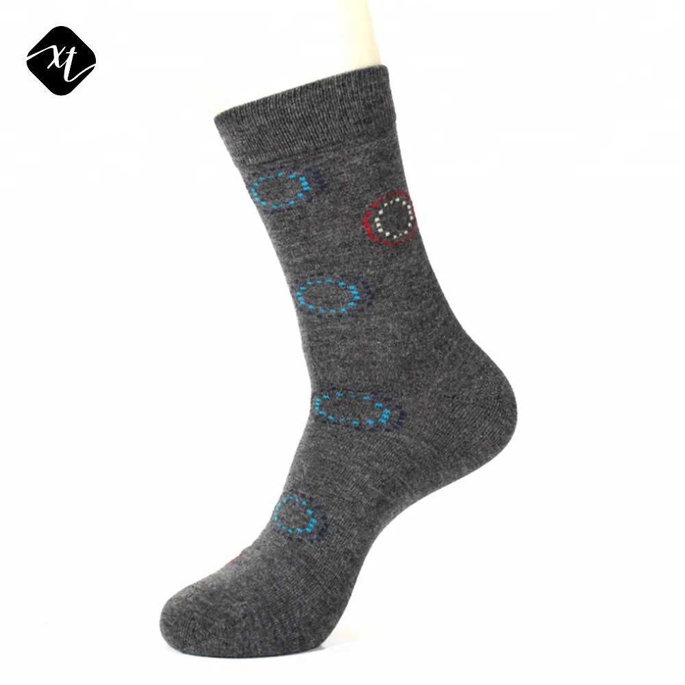 

OEM 200 needles bamboo dot ankle brace dark men business socks, Custom color