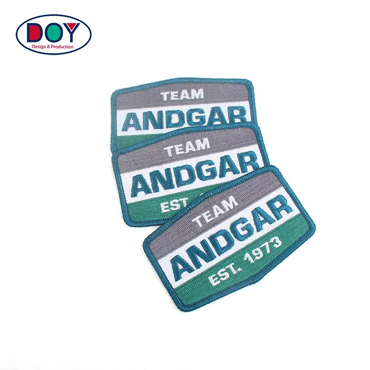 Custom Manufacturer Brand Logo Heat Seal Backing Machine Embroidered