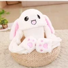 Wholesale Bunny Korea Animated Cap Plush Cute Cap Making Funny Hats For Girl