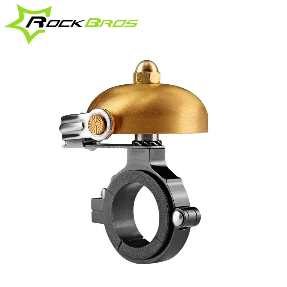 

ROCKBROS Bike Bicycle Bell Cycling Mini Copper Alarm Horns Handlebar Bell Bicycle Brass cap bell, Black, silver, gold, copper