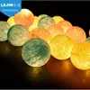 20 LED Cotton Ball Battery Operated String Lights