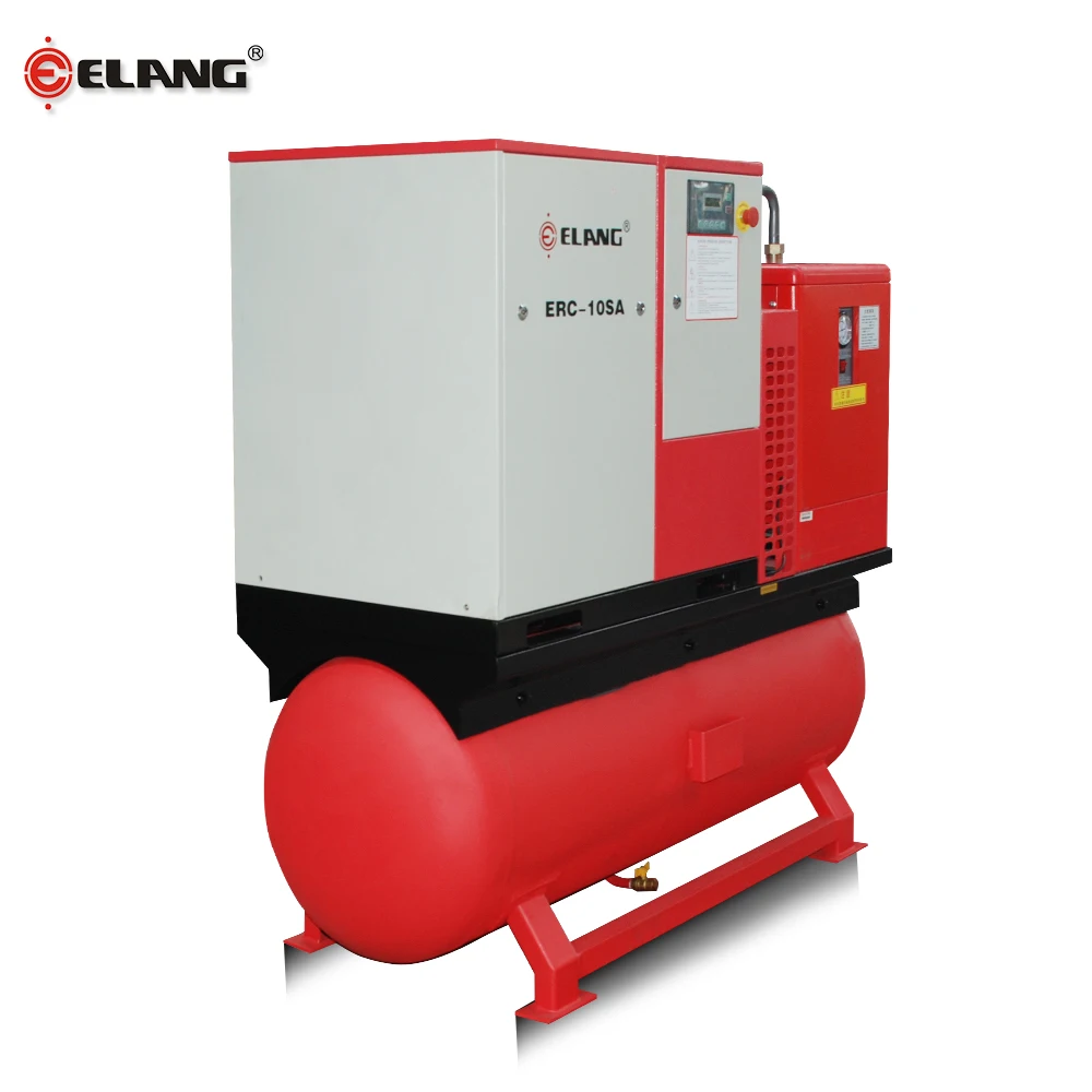 
10Hp 7.5Kw 25 - 40 cfm Combined Screw Air Compressor with Air Dryer <img data-src=