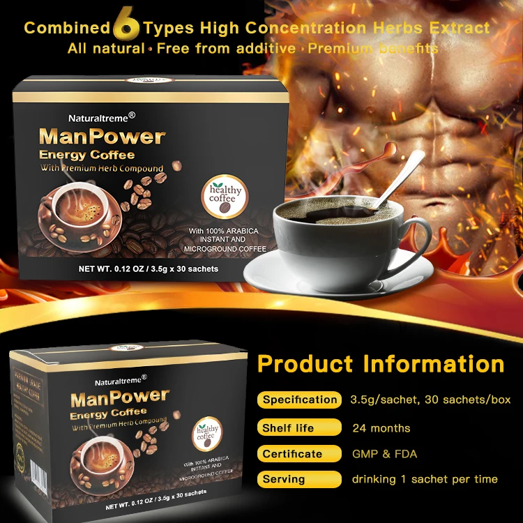 Tongkat Ali Extract Man Powder Energy Coffee For Men Health. Buy