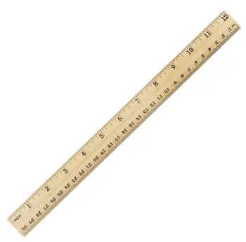 6 Inch Double Sided Wood Ruler, 2 Scale, 288 Packs For Home, School