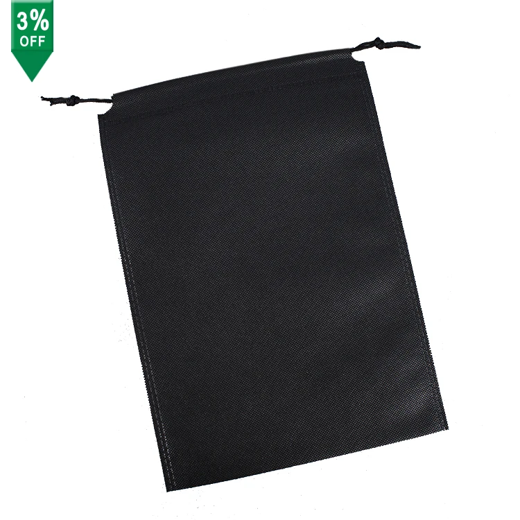 

Anti dust drawstring bag double strings nonwoven shoe bag, Black (other color can be negotiated)