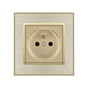 New panel 86type golden 16A Belt Safety Door European Standard French Wall Socket