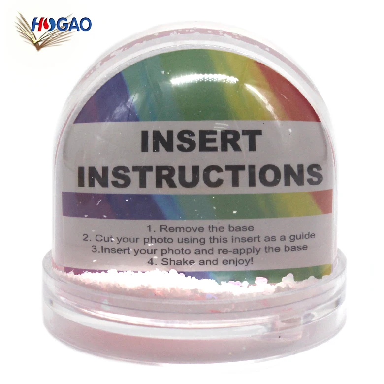 OEM wholesale special moments home decor DIY acrylic photo frame  water globe custom made snow globes for desktop office gift