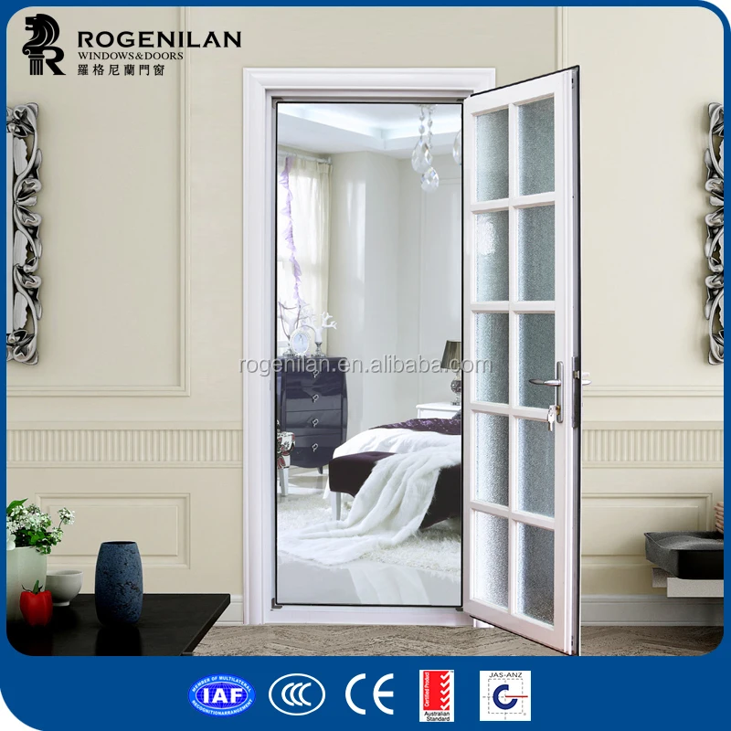Rogenilan 45 Seriestempered Glass Aluminum Door S Rogenilan 45 Seriestempered Glass Aluminum Door S Frame Leaded Inserts Plain White On Alibaba