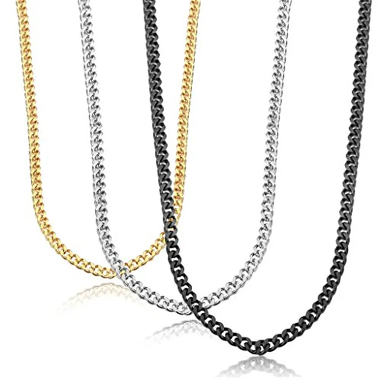 

Yiwu ruigang plating 18k womens gold necklace stainless steel chain, Customized