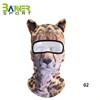 Decorative keep warm balaclava 3D animal printed face shield headwear winter outdoor face mask