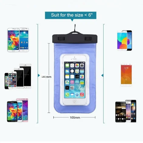 Wholesale Mobile Phone Waterproof Bag, Transparent PVC Bag Waterproof Case for iPhone 7 Plus Wholesale Mobile Phone Waterproof Bag, Transparent PVC Bag Waterproof Case for iPhone 7 Plus