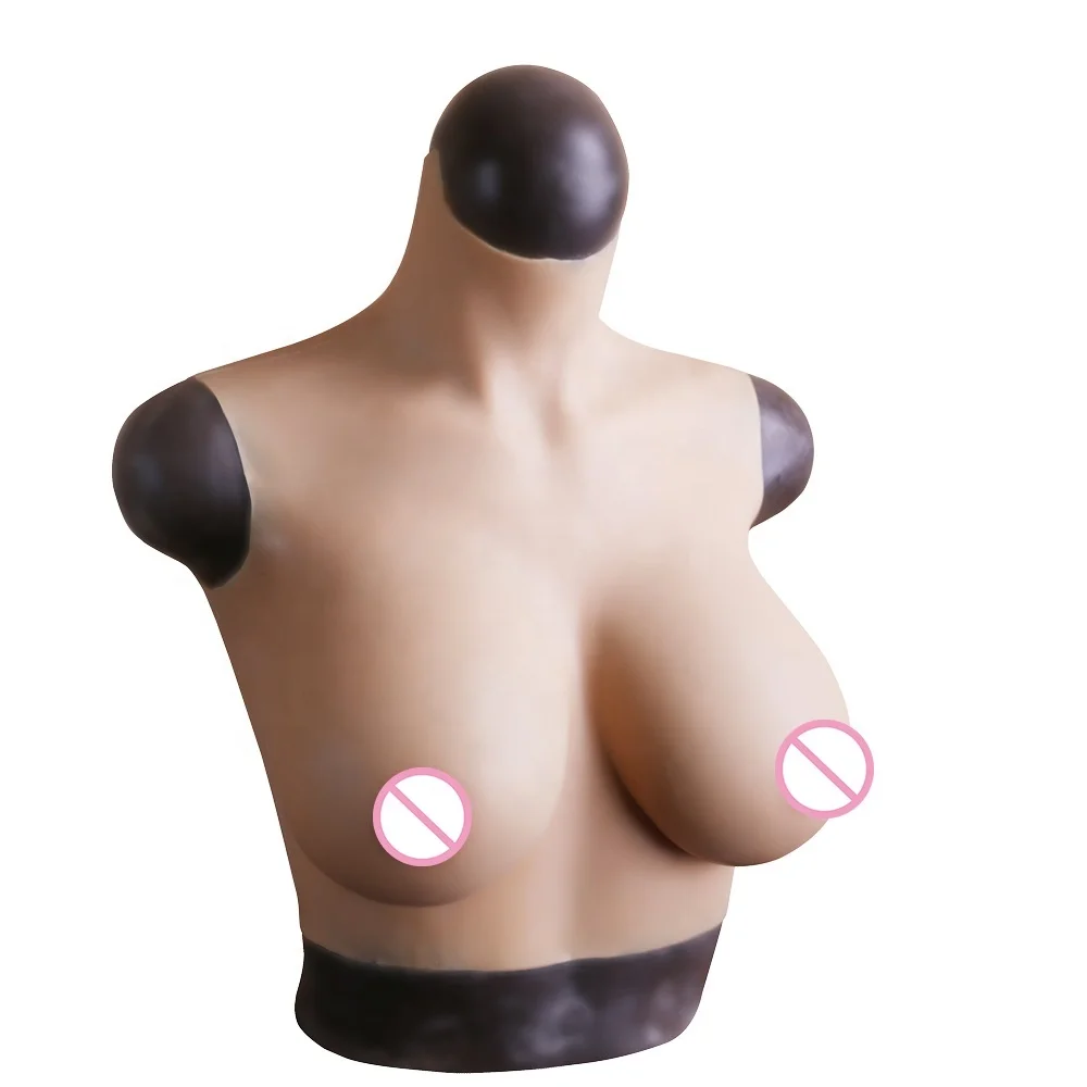 

2019 NEW E -Cup Half Body Trandsgender Tits Crossdresser Breast Plate Breast Form Boobs, Nude skin (other color)
