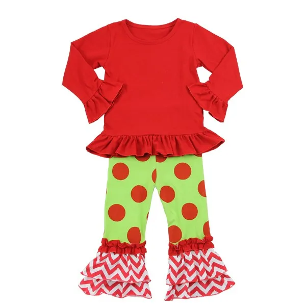 ruffle girl christmas outfits