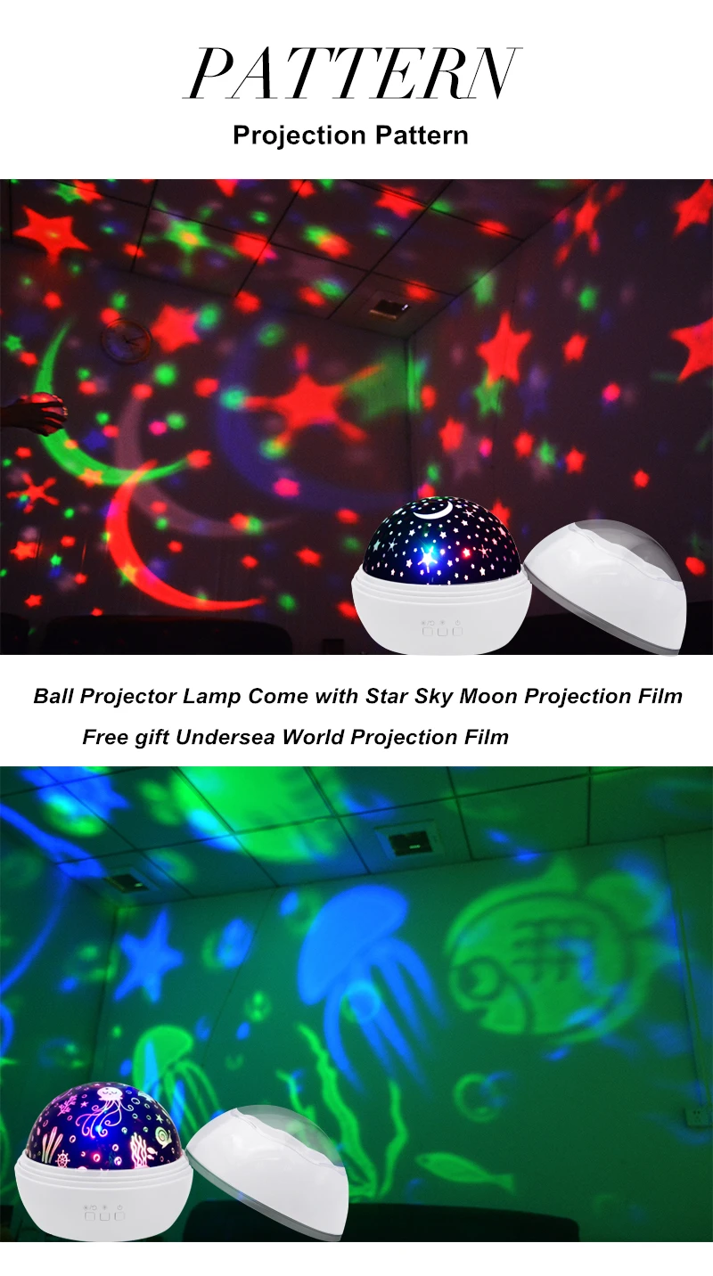 Colorful Undersea World Star Sky Moon Night Light Projector For Kids
