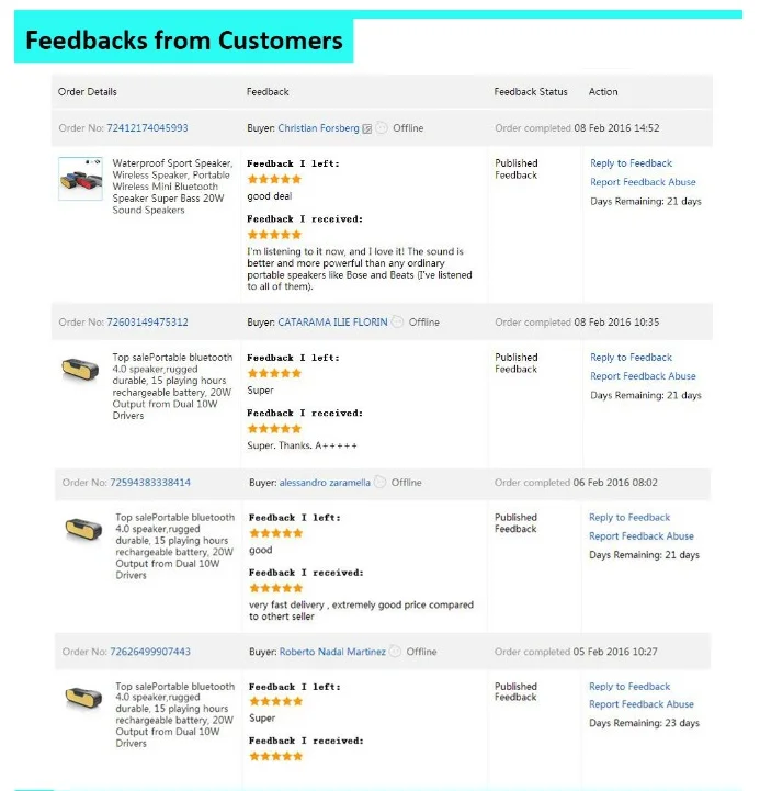 JLC Bluetooth Speaker Good feedbacks from customers