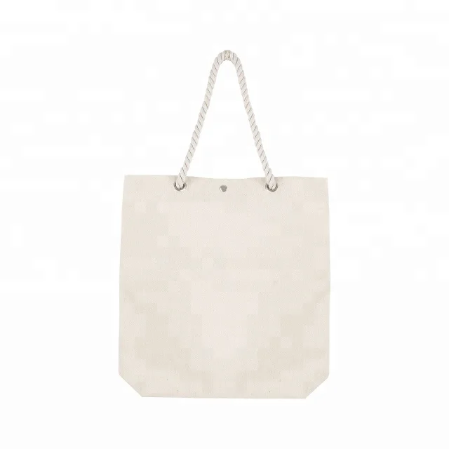 

2018 Eco-Friendly Reusable Sustainable Natural Canvas Shopping Tote Bag, White